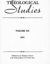 THEOLOGICAL STUDIES: MARCH 1951, VOL. XII, NO. 1