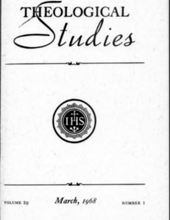 THEOLOGICAL STUDIES: 1968 VOL. 29, NO 1, 2, 3, 4