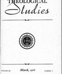 THEOLOGICAL STUDIES: 1968 VOL. 29, NO 1, 2, 3, 4