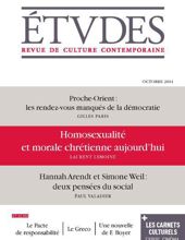 ÉTVDES: REVUE DE CULTURE CONTEMPORAINE: NO 4209, OCTOBRE 2014