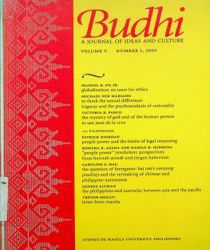 BUDHI - A JOURNAL OF IDEAS AND CULTURE: VOLUME V_NO.1/2001