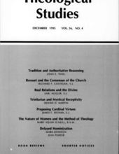 THEOLOGICAL STUDIES: DECEMBER 1995, VOL. 56, NO. 4