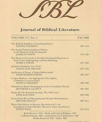 JOURNAL OF BIBLICAL LITERATURE: VOLUME 117, NO. 3, FALL 1998