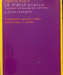 ARISTOTLE DE ANIMA BOOK II, III