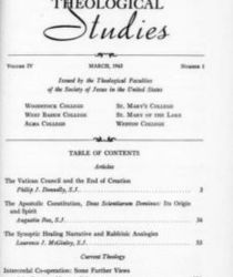 THEOLOGICAL STUDIES: MARCH 1980, VOL. 41, NO. 1