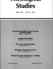 THEOLOGICAL STUDIES: JUNE 1992, VOL. 53, NO. 2