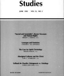 THEOLOGICAL STUDIES: JUNE 1992, VOL. 53, NO. 2