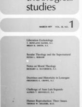 THEOLOGICAL STUDIES: MARCH 1977, VOL. 38, NO. 1