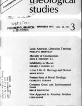 THEOLOGICAL STUDIES: SEPTEMBER 1973, VOL. 34, NO. 3