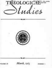 THEOLOGICAL STUDIES: 1965 - VOL. 26 - NO. 1,2,3,4 