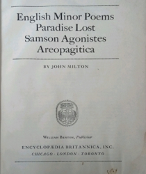 ENGLISH MINOR POEMS PARADISE LOST SAMSON AGONISTES AREOPAGITICA