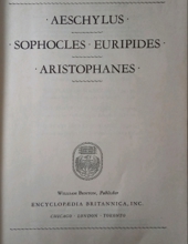 GREAT BOOKS: THE PLAYS OF AESCHYLUS, SOPHOCLES, EURIPIDES, ARISTOPHANES