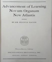 ADVANCEMENT OF LEARNING NOVUM ORGANUM NEW ATLANTIS