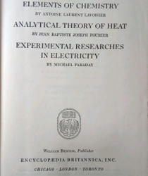 GREAT BOOKS: ELEMENTS OF CHEMISTRY; ANALYTICAL THEORY OF HEAT; EXPERIMENTAL RESEARCHES IN ELECTRICITY