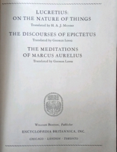 GREAT BOOKS: ON THE NATURE OF THINGS; THE DISCOURSES OF EPICTETUS; THE MEDITATIONS OF MARCUS AURELIUS