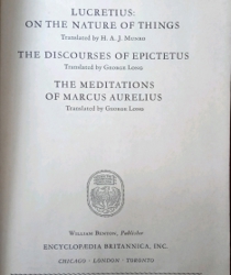 GREAT BOOKS: ON THE NATURE OF THINGS; THE DISCOURSES OF EPICTETUS; THE MEDITATIONS OF MARCUS AURELIUS