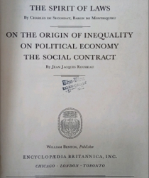 GREAT BOOKS: THE SPIRIT OF LAWS; ON THE ORIGIN OF INEQUALITY; ON POLITICAL ECONOMY; THE SOCIAL CONTRACT