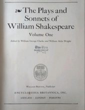 GREAT BOOKS: THE PLAYS AND SONNETS OF WILLIAM SHAKESPEARE: I