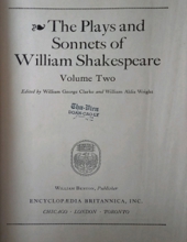 GREAT BOOKS: THE PLAYS AND SONNETS OF WILLIAM SHAKESPEARE: II