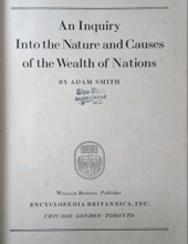 GREAT BOOKS: AN INQUIRY INTO THE NATURE AND CAUSES OF THE WEALTH OF NATIONS