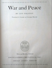 GREAT BOOKS: WAR AND PEACE