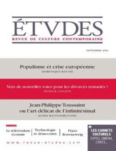 ÉTVDES: REVUE DE CULTURE CONTEMPORAINE: NO 4208, SEPTEMBRE 2014