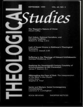 THEOLOGICAL STUDIES: SEPTEMBER 1999, VOL. 60, NO. 3