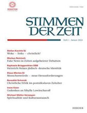 STIMMEN DER ZEIT: HEFT 1, JANUAR 2013