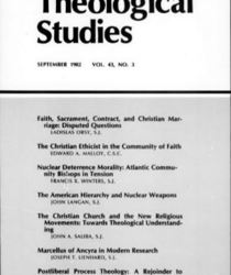 THEOLOGICAL STUDIES: SEPTEMBER 1982, VOL. 43, NO. 3