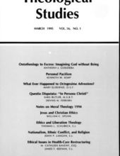 THEOLOGICAL STUDIES: MARCH 1995, VOL. 56, NO. 1