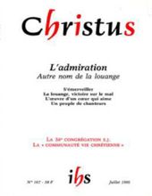 CHRISTUS: REVUE DE FORMATION SPIRITUELLE. TOME 42/ NO 167/ JUILLET 1995