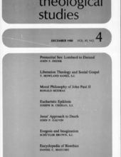 THEOLOGICAL STUDIES: DECEMBER 1980, VOL. 41, NO. 4