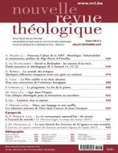 NOUVELLE REVUE THÉOLOGIQUE: TOME 140, N0 3, JUILLET-SEPTEMBRE 2018