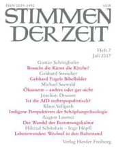 STIMMEN DER ZEIT: HEFT 7, JULI 2017