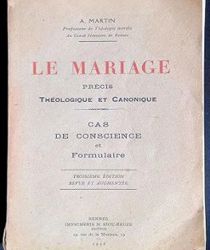 LE MARIAGE PRÉCIS THÉOLOGIQUE ET CANONIQUE