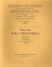 IOB ET PROVERBIA - 12 (BIBLIA HEBRAICA STUTTGARTENSIA)