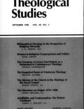 THEOLOGICAL STUDIES: SEPTEMBER 1988, VOL. 49, NO. 3