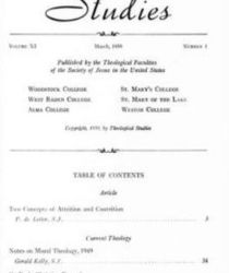 THEOLOGICAL STUDIES: MARCH 1950, VOL. 11, NO. 1