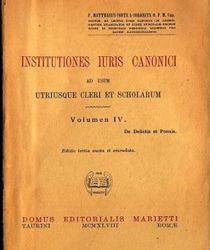 INSTITUTIONES IURIS CANONICI AD USUM UTRIUSQUE CLERI ET SCHOLARUM