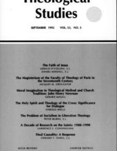 THEOLOGICAL STUDIES: SEPTEMBER 1992, VOL. 53, NO. 3