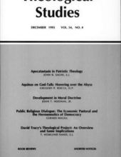 THEOLOGICAL STUDIES: DECEMBER 1993, VOL. 54, NO. 4