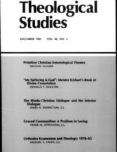 THEOLOGICAL STUDIES: DECEMBER 1983, VOL. 44, NO. 4