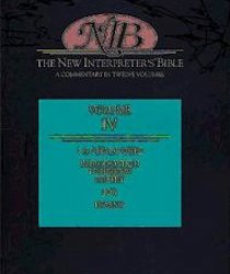 THE NEW INTERPRETER's BIBLE. VOL. IV. 1 & 2 MACCABEES; INTRODUCTION TO HEBREW POETRY; JOB; PSALMS