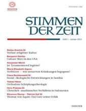 STIMMEN DER ZEIT: HEFT 1, JANUAR 2012