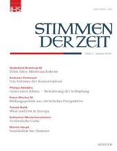 STIMMEN DER ZEIT: HEFT 1, JANUAR 2020