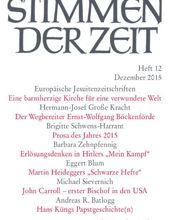 STIMMEN DER ZEIT: HEFT 12, DEZEMBER 2015