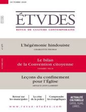 ÉTVDES: REVUE DE CULTURE CONTEMPORAINE:  NO 4275, OCTOBRE 2020