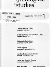 THEOLOGICAL STUDIES: 1969 - VOL. 30 - NO. 1,2,3,4