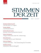 STIMMEN DER ZEIT: HEFT 6, JUNI 2019