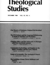 THEOLOGICAL STUDIES: DECEMBER 1988, VOL. 49, NO. 4